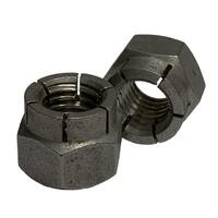 #10-24 Flex Type Lock Nut, Light Hex, Full Height, Carbon Steel, Plain